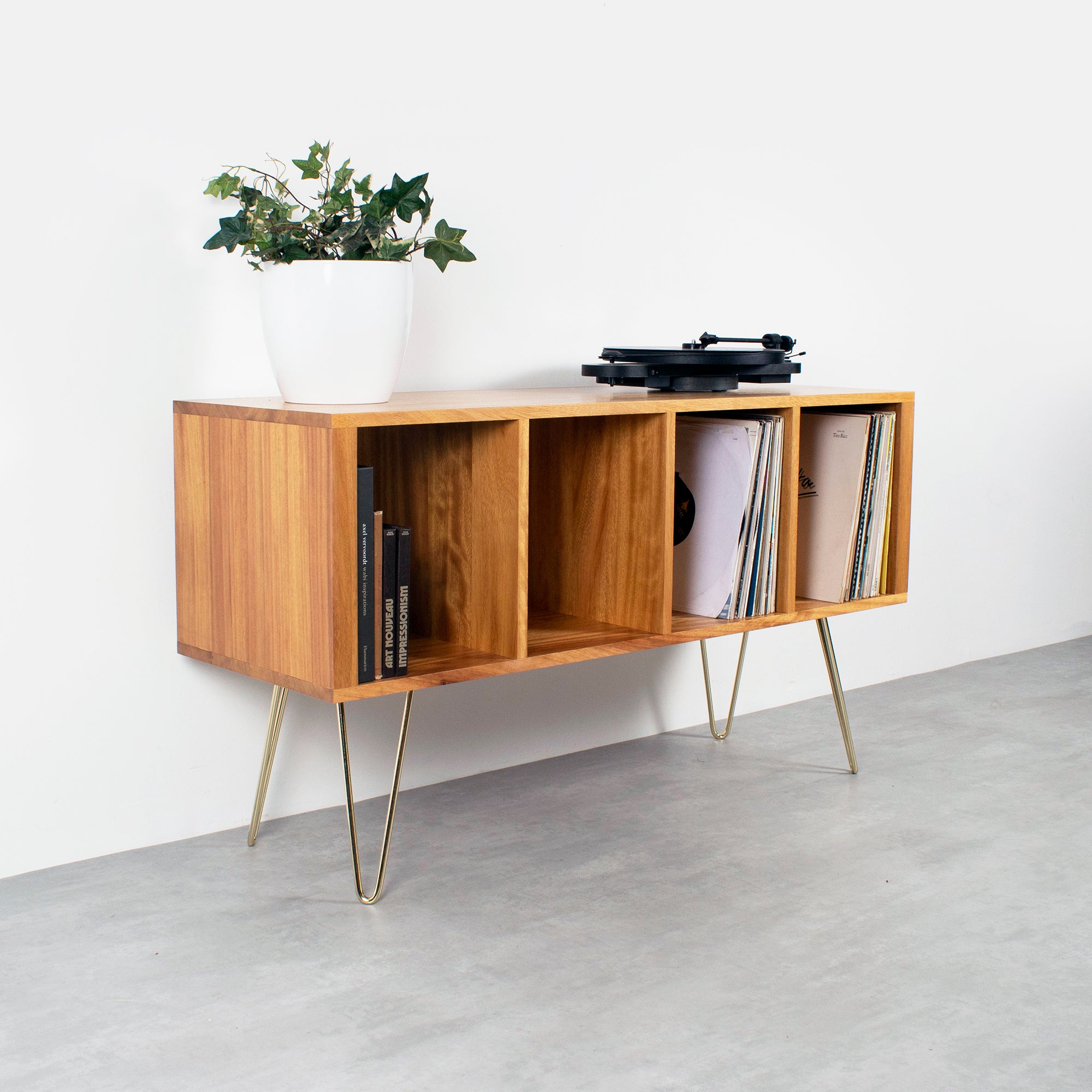 Hairpin leg shop cabinet